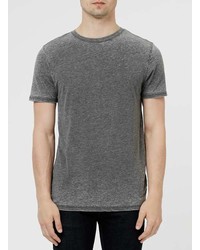 Topman Charcoal Burnout Longline T Shirt