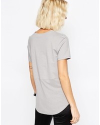 Asos Collection Contrast Ribbed Panel T Shirt