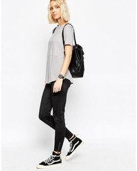 Asos Collection Contrast Ribbed Panel T Shirt