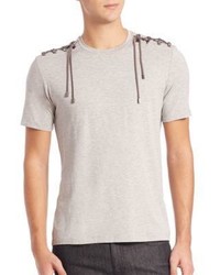 Versace Collection Lace Up Shoulder Tee