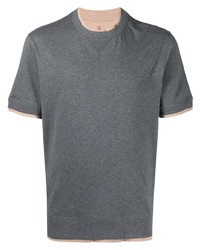 Brunello Cucinelli Contrast Insert T Shirt
