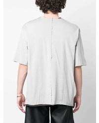 Attachment Contrast Lining Cotton T Shirt
