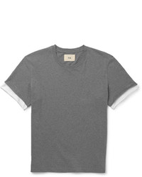 Folk Contrast Sleeve Cotton Jersey T Shirt