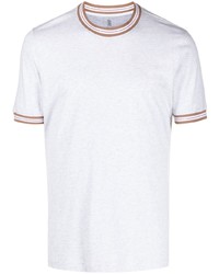 Brunello Cucinelli Contrast Trim Fitted T Shirt