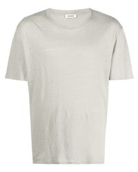 Sandro Crew Neck Linen T Shirt
