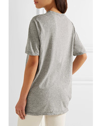 Bassike Cutout Organic Cotton Jersey T Shirt Gray