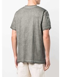 Helmut Lang Distressed Logo Patch Military T Shirt
