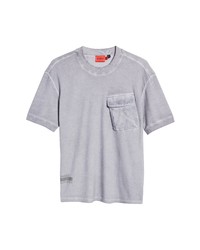BOSS Drokers Pocket Cotton T Shirt In Silver At Nordstrom