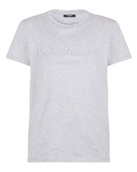 Balmain Embossed Logo Short Sleeve T Shirt