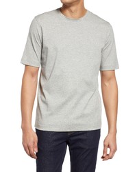 Johnston & Murphy Essential Crewneck Cotton T Shirt In Heather Gray At Nordstrom