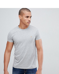 Farah Farris Slim Fit Logo T Shirt In Grey Marl