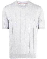 Brunello Cucinelli Fine Ribbed Cotton T Shirt