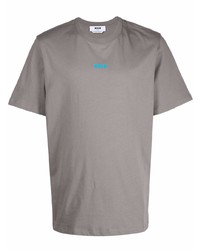MSGM Gart Dyed Logo Print T Shirt