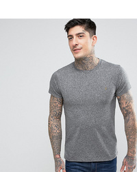 Farah Gloor Slim Fit Logo Marl T Shirt In Grey