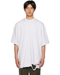 Balenciaga Gray 3b Sports Icon Oversized T Shirt