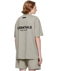 Essentials Gray Cotton T Shirt
