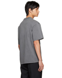 Feng Chen Wang Gray Double Collar T Shirt