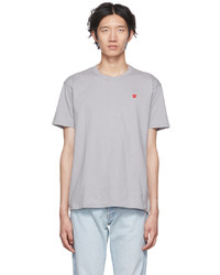 Comme Des Garcons Play Gray Heart T Shirt