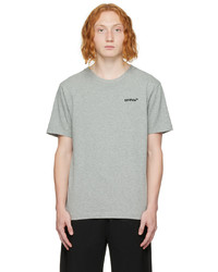 Off-White Gray Helvetica Slim T Shirt