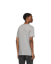 Off-White Grey And Black Logo Slim T Shirt