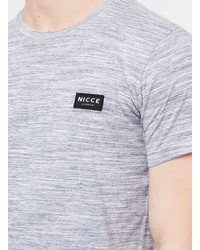 Nicce Grey And Blue Space Dye T Shirt