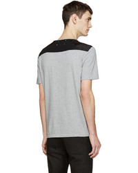 Maison Margiela Grey Black Shoulder Panel T Shirt