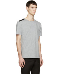 Maison Margiela Grey Black Shoulder Panel T Shirt