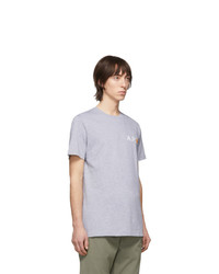 A.P.C. Grey Carhartt Wip Edition Fire T Shirt