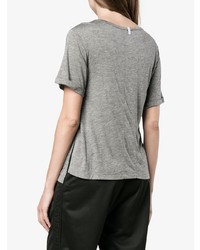 Lot78 Grey Cashmere Blend Side Split T Shirt
