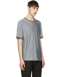 Jil Sander Grey Contrast Collar T Shirt