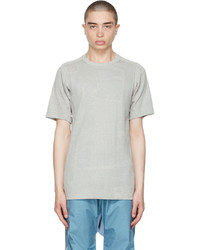 Byborre Grey Cotton Jacquard T Shirt