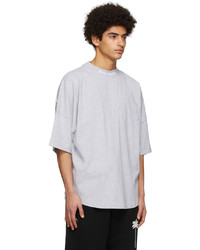 Palm Angels Grey Cotton T Shirt