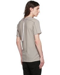 Label Under Construction Grey Cotton T Shirt