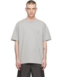 Solid Homme Grey Cotton T Shirt
