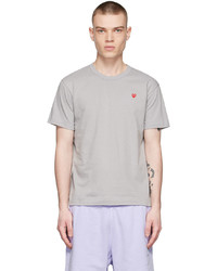 Comme Des Garcons Play Grey Cotton T Shirt