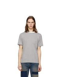 Remi Relief Grey Double Neck Grunge T Shirt