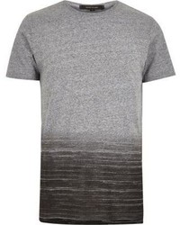River Island Grey Faded Print T Shirt