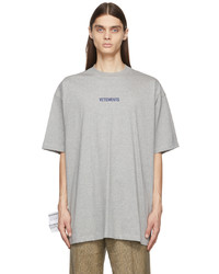 Vetements Grey Logo Label T Shirt