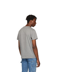 Moncler Grey Logo Patches T Shirt