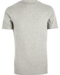 River Island Grey Marl Muscle Fit T Shirt