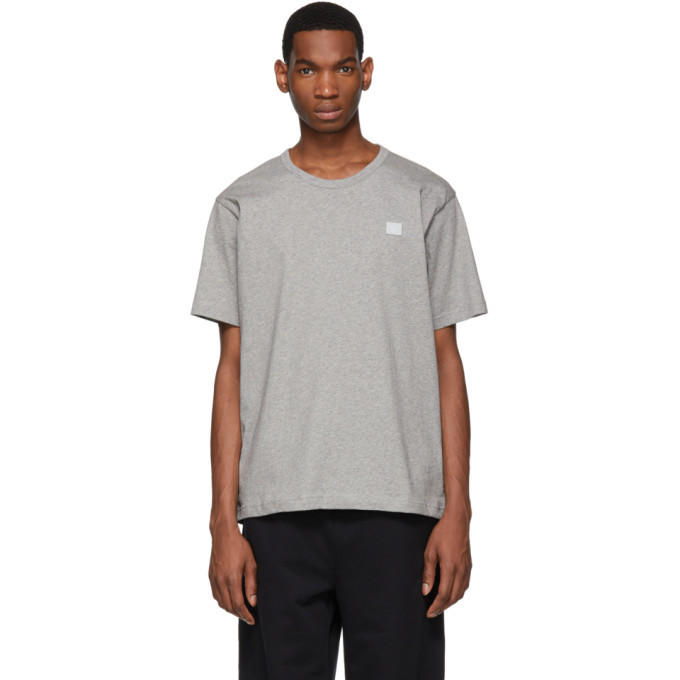 Acne Studios Grey Nash Face T Shirt, $130 | SSENSE | Lookastic