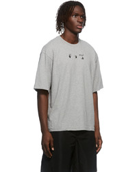 Off-White Grey Negative Mark Logo T Shirt