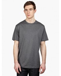 Sunspel Grey Short Sleeve Crew Neck T Shirt