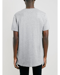 Topman Grey Slim Longline Fit T Shirt