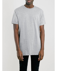 Topman Grey Slim Longline Fit T Shirt