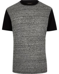 River Island Grey Textured T Shirt