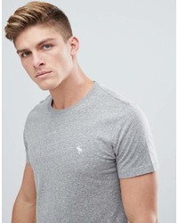 Abercrombie & Fitch Icon Moose Logo Crew Neck T Shirt In Gray