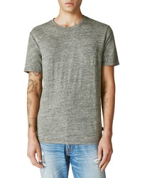 Lucky Brand Linen Pocket Crewneck T Shirt In Heather Grey At Nordstrom
