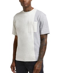 River Island Marl Vertical Colorblock Cotton T Shirt In Grey Marl At Nordstrom