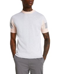 River Island Melange Colorblock Cotton Blend T Shirt